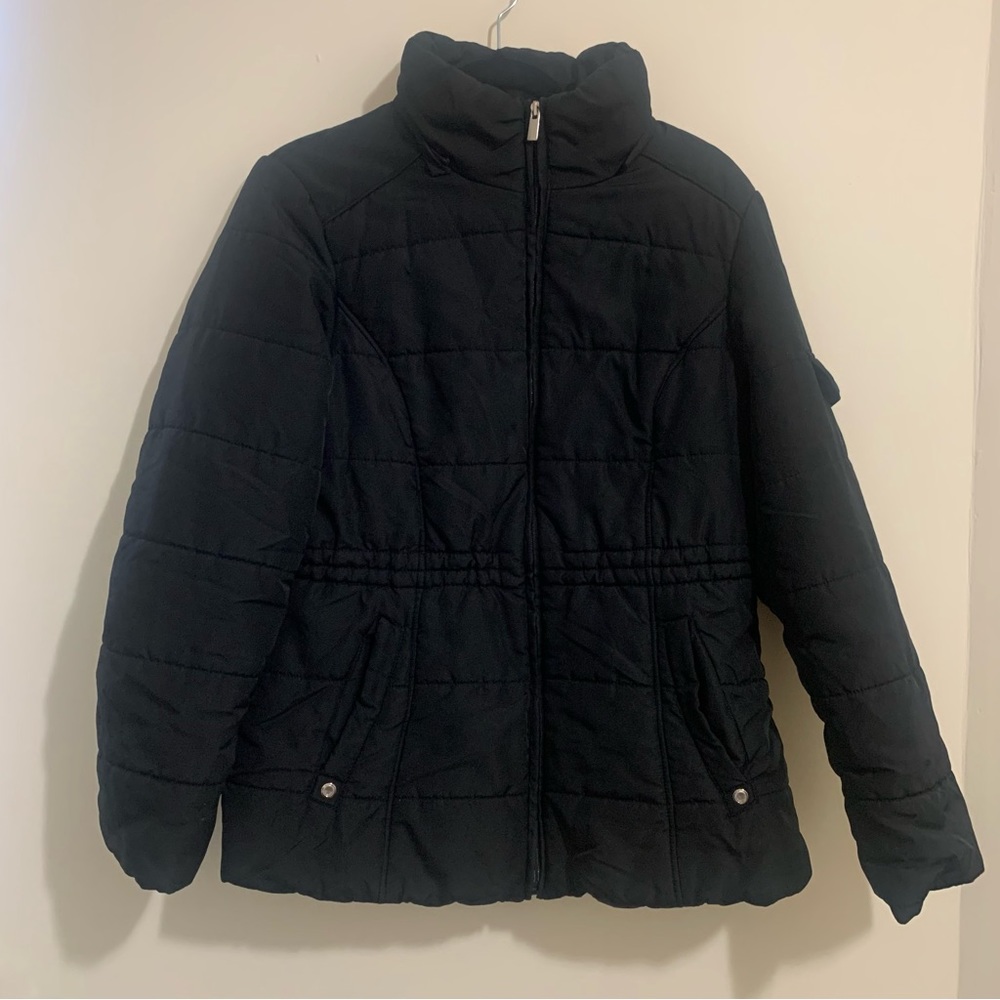 Weather Tamer Black Puffer Jacket Sz Large